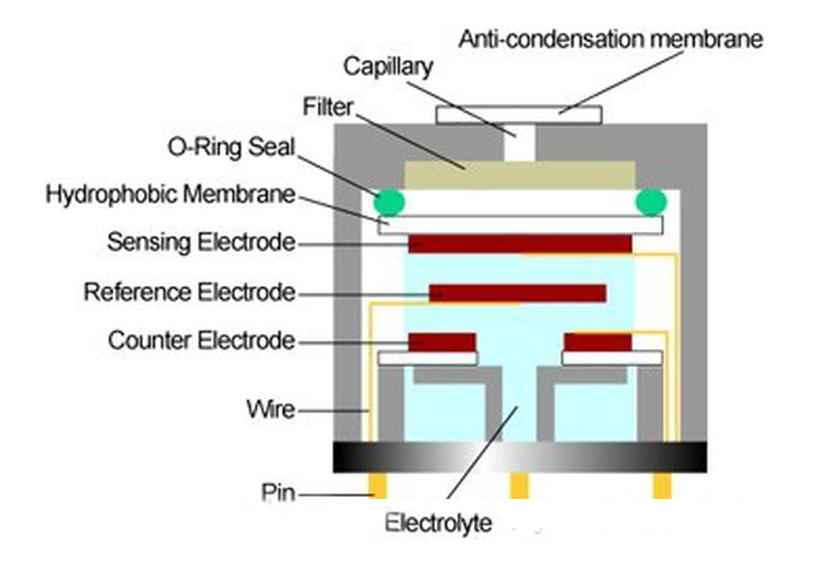 電化學氣體傳感器工作原理